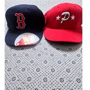 Lot of‎ 2 Baseball Caps Boston Red Sox Navy OC Sports